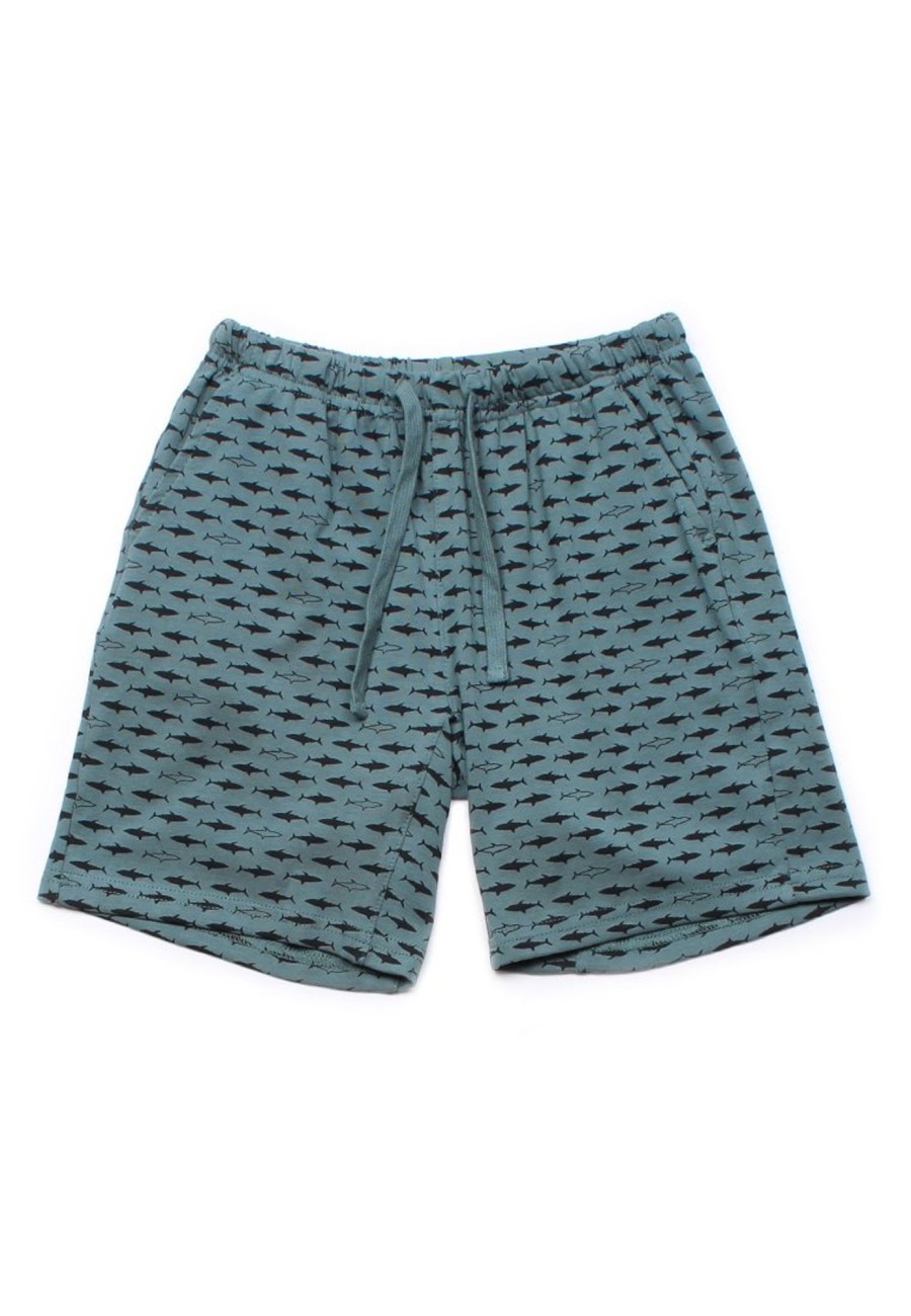 Boys moleyapparels | Shark Prints Drawstring Shorts Grey (Boy'S Shorts)