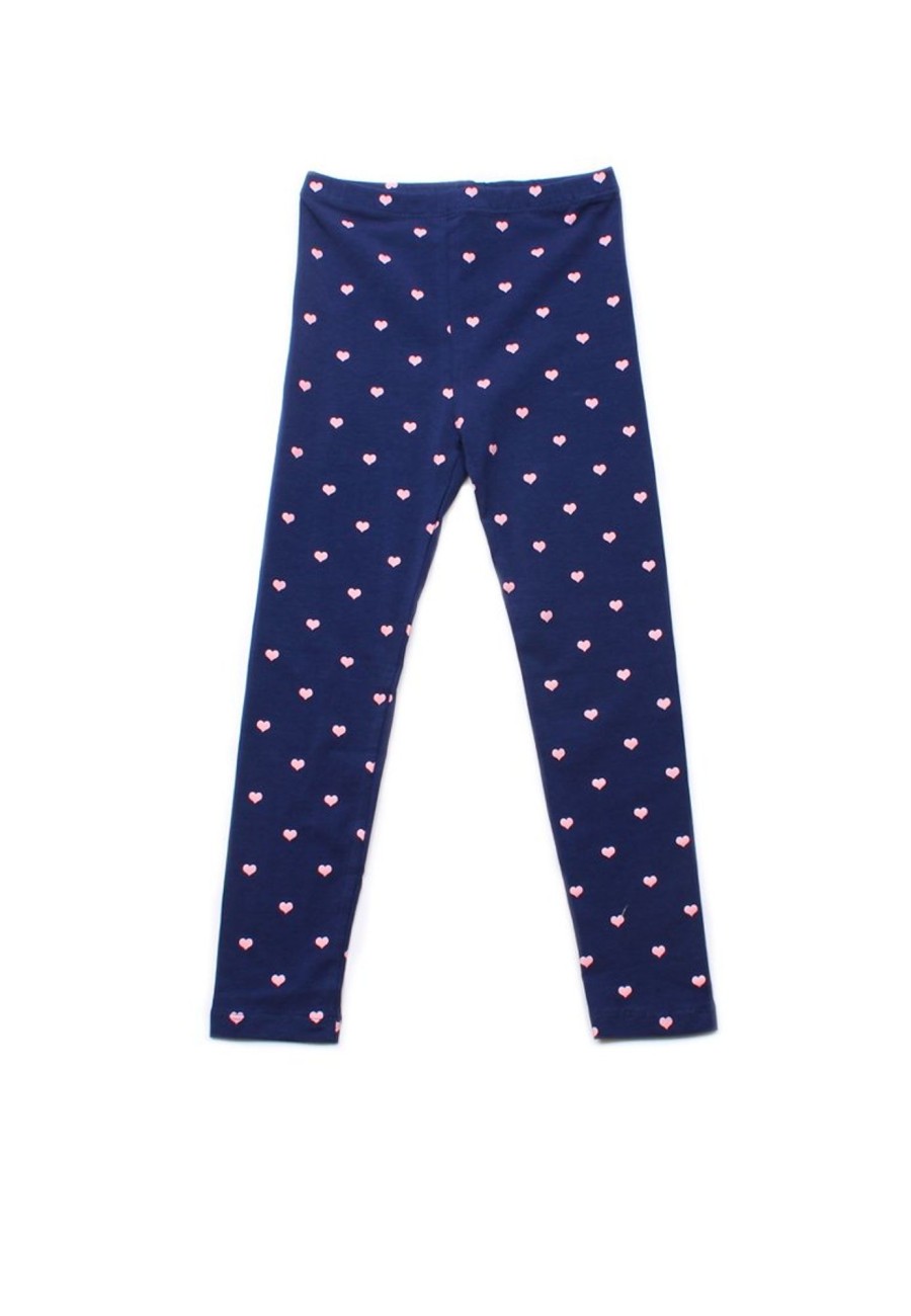 Matching Sets moleyapparels | Hearts Print Leggings Navy (Girl'S Bottom)