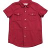 Matching Sets moleyapparels | Classic Double Pocket Short Sleeve Boy'S Shirt Red