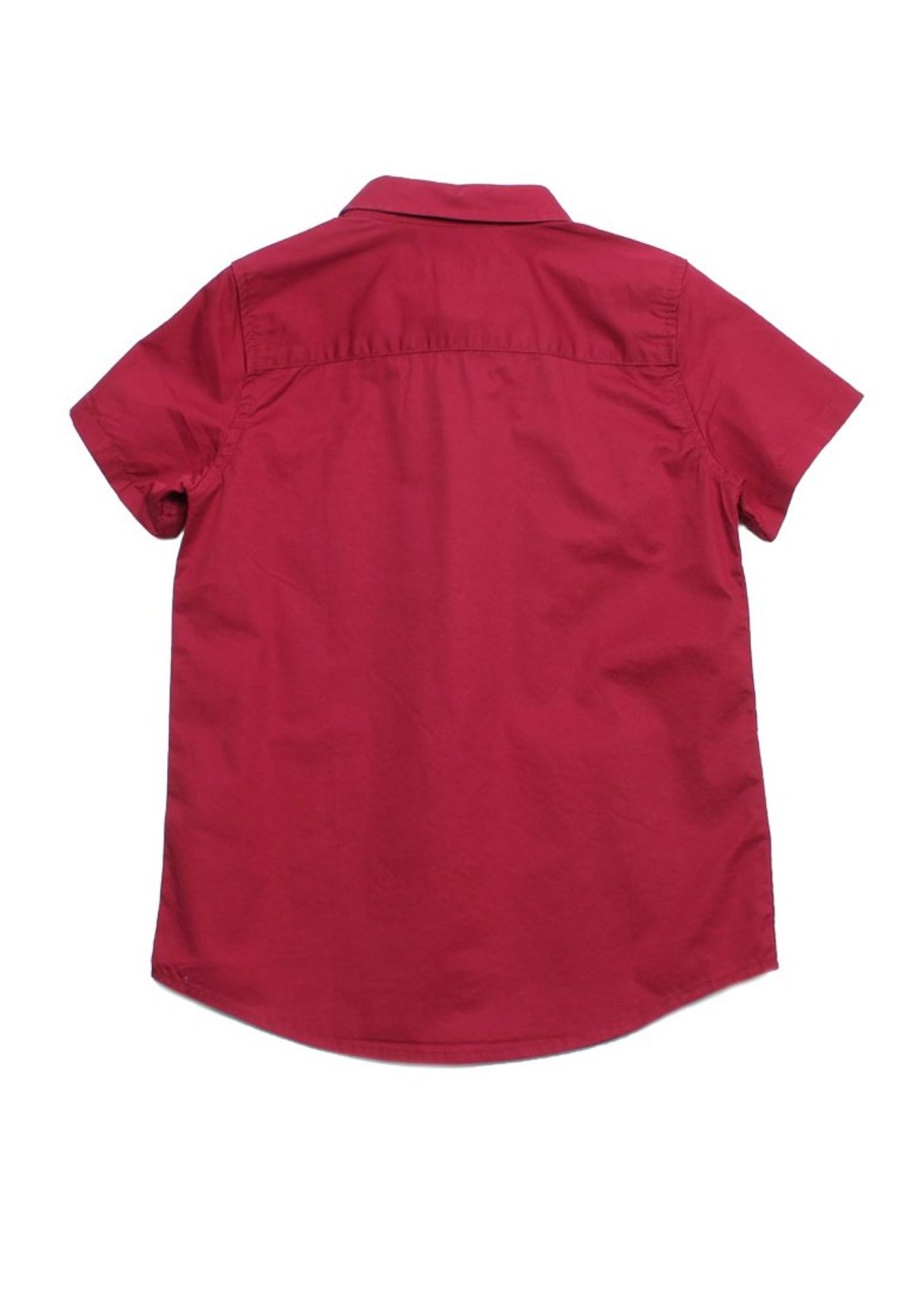 Matching Sets moleyapparels | Classic Double Pocket Short Sleeve Boy'S Shirt Red