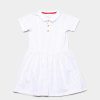 Matching Sets moleyapparels | Polka Dot Polo Dress White (Girl'S Dress)