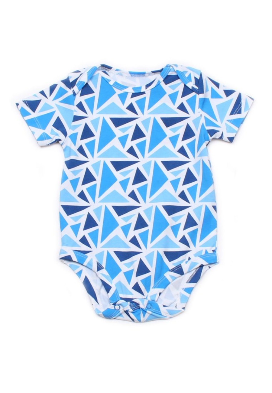 Babies moleyapparels | Geometric Triangles Print Romper Blue (Baby Romper)