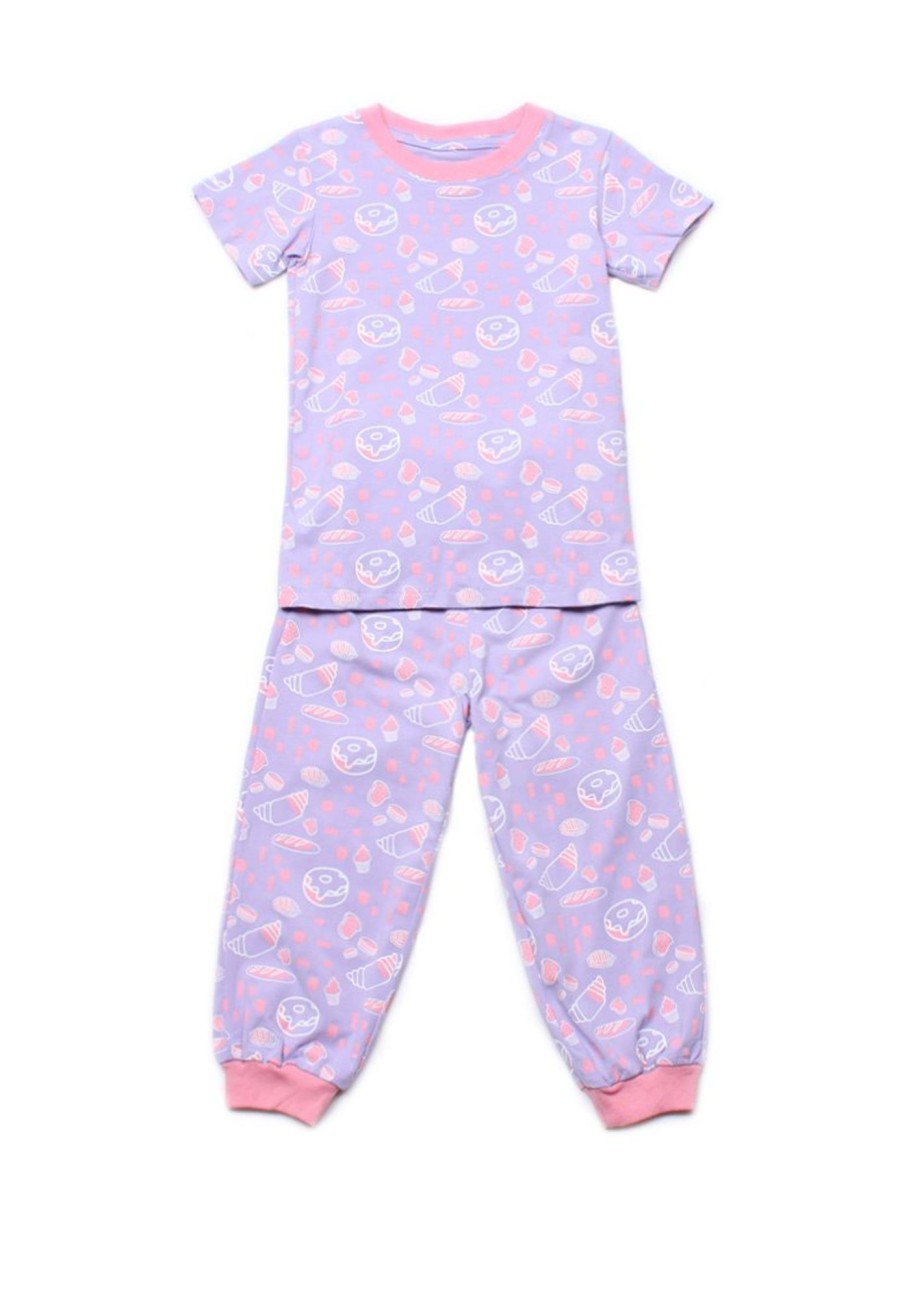 Kids Pyjamas moleyapparels | Bakery Print Pyjamas Set Purple (Kids' Pyjamas)