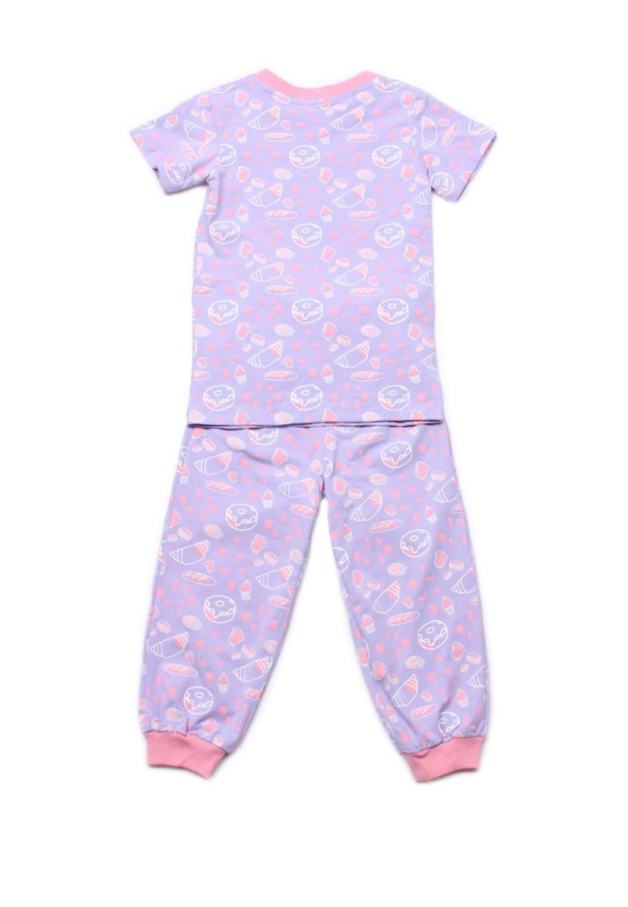 Kids Pyjamas moleyapparels | Bakery Print Pyjamas Set Purple (Kids' Pyjamas)