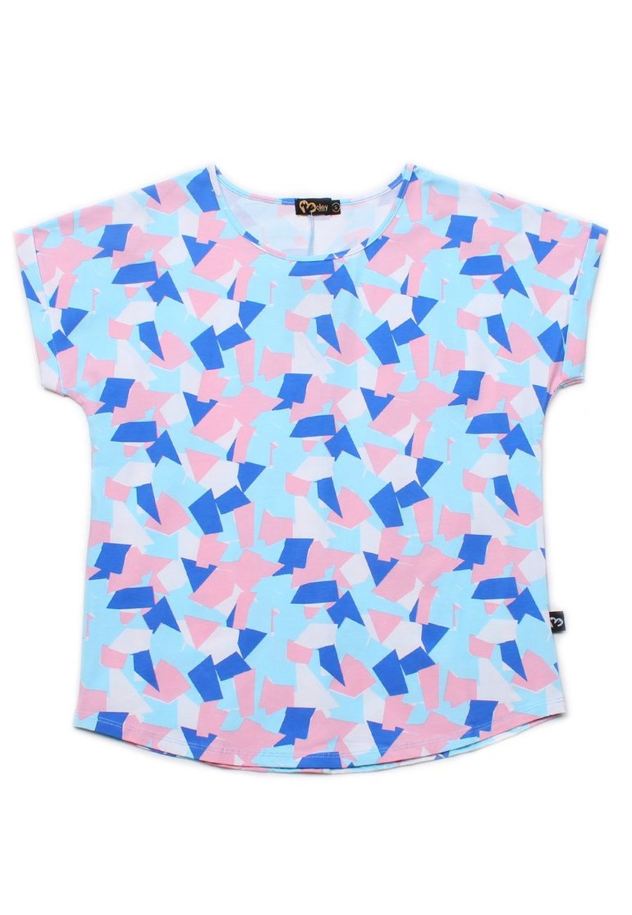 Ladies moleyapparels | Mosaic Print Blouse Pink (Ladies' Top)