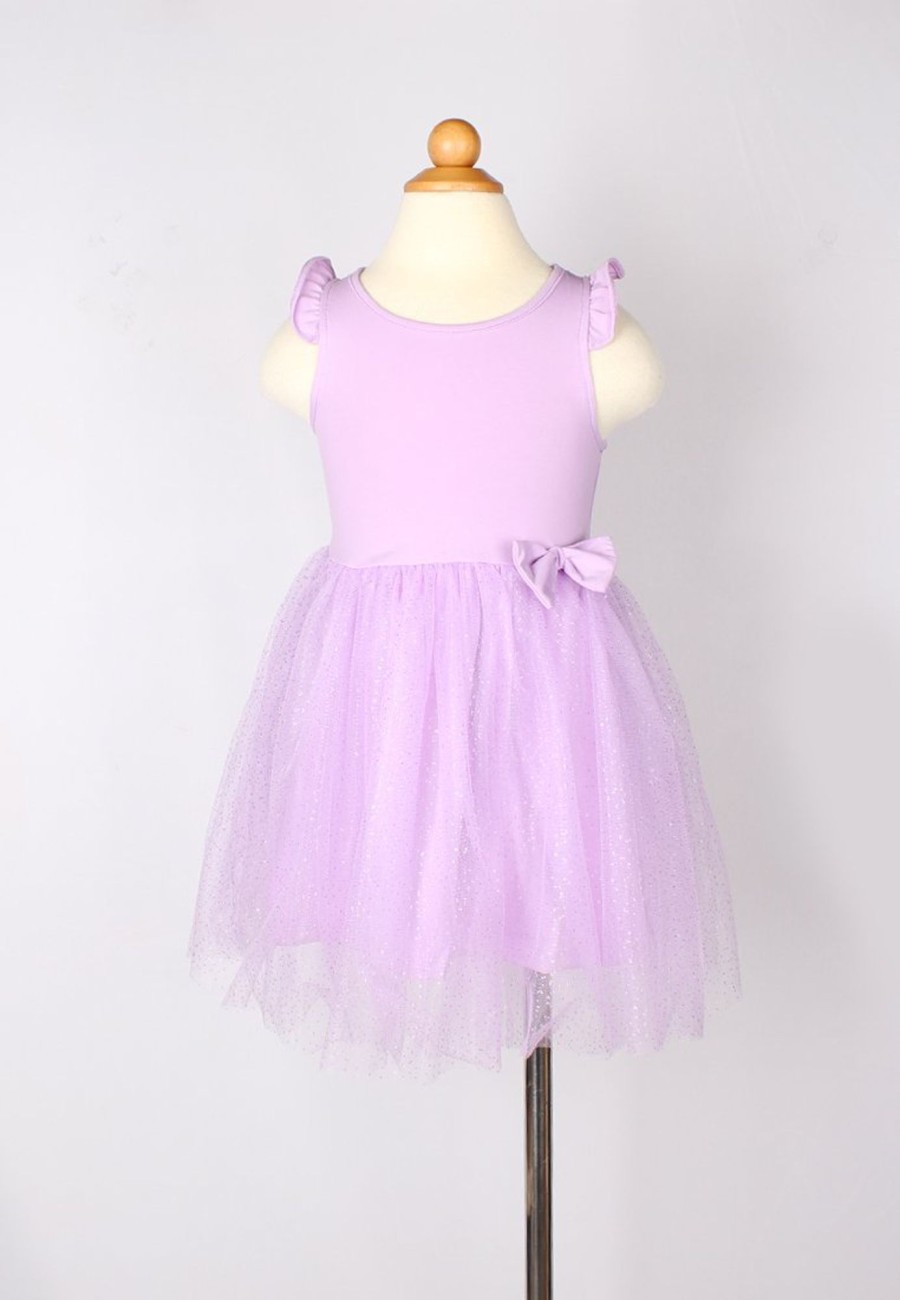 Matching Sets moleyapparels | Glitter Bubble Dress Purple (Girl'S Dress)