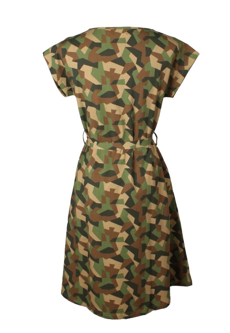 Matching Sets moleyapparels | Camo Print Flare Dress Green (Ladies' Dress)