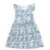 Girls moleyapparels | Floral Print With Ribbon Dress Blue (Girl'S Dress)