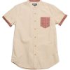 Matching Sets moleyapparels | Motif Detailed Pocket Premium Short Sleeve Shirt Khaki (Men'S Shirt)