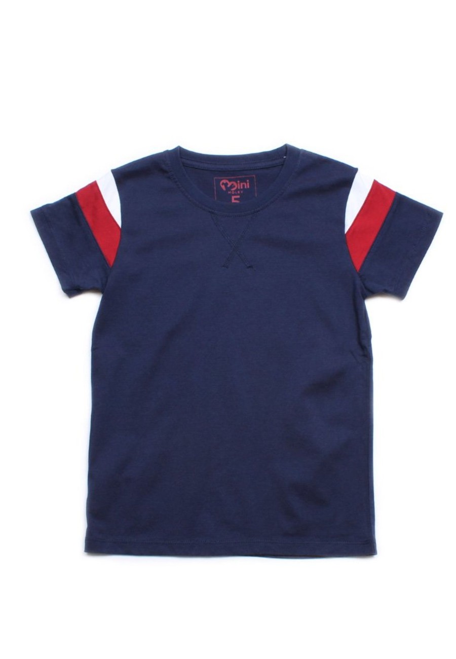 Boys moleyapparels | Colour Block T-Shirt Navy (Boy'S T-Shirt)