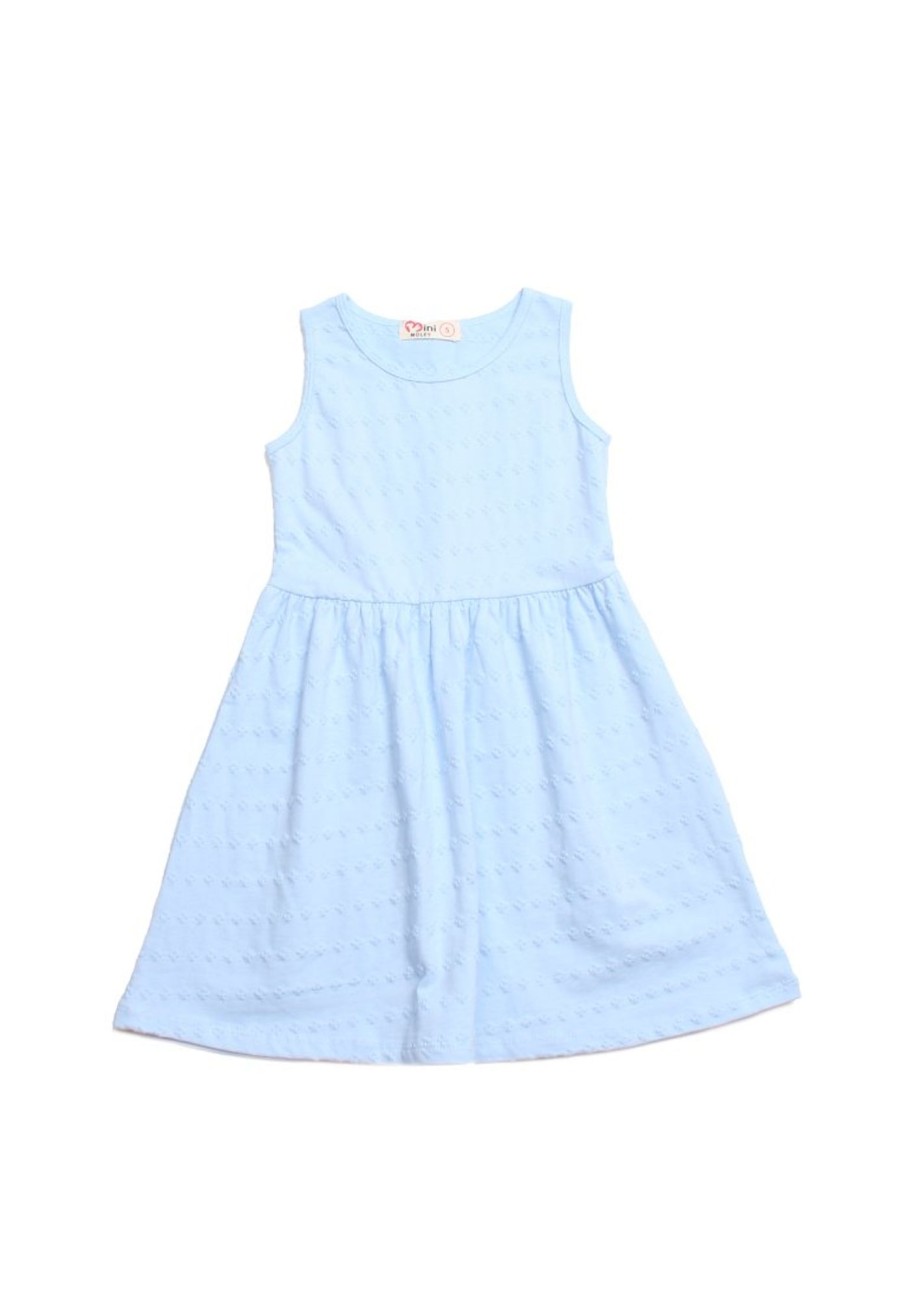 Girls moleyapparels | Embroidery Rose Dress Blue (Girl'S Dress)