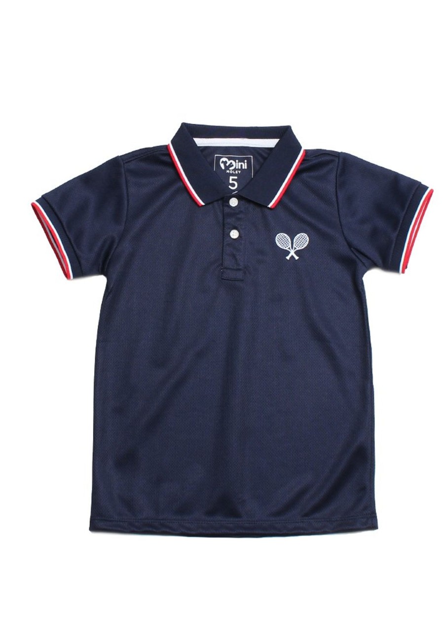 Boys moleyapparels | Racquet Sports Polo T-Shirt Navy (Boy'S T-Shirt)