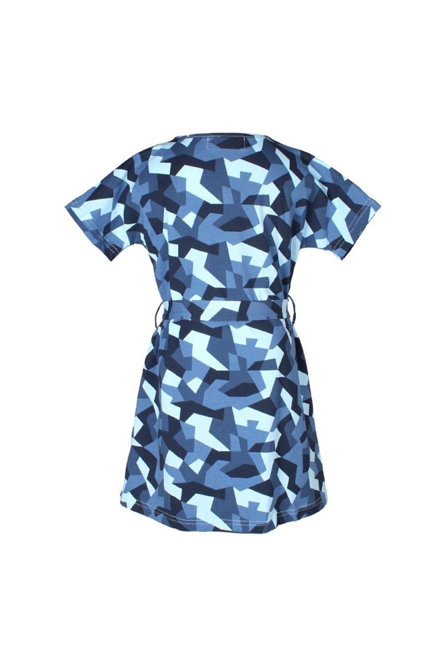 Matching Sets moleyapparels | Camo Print Flare Dress Navy (Girl'S Dress)