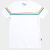 Matching Sets moleyapparels | Twin Colour Stripe T-Shirt White (Men'S T-Shirt)