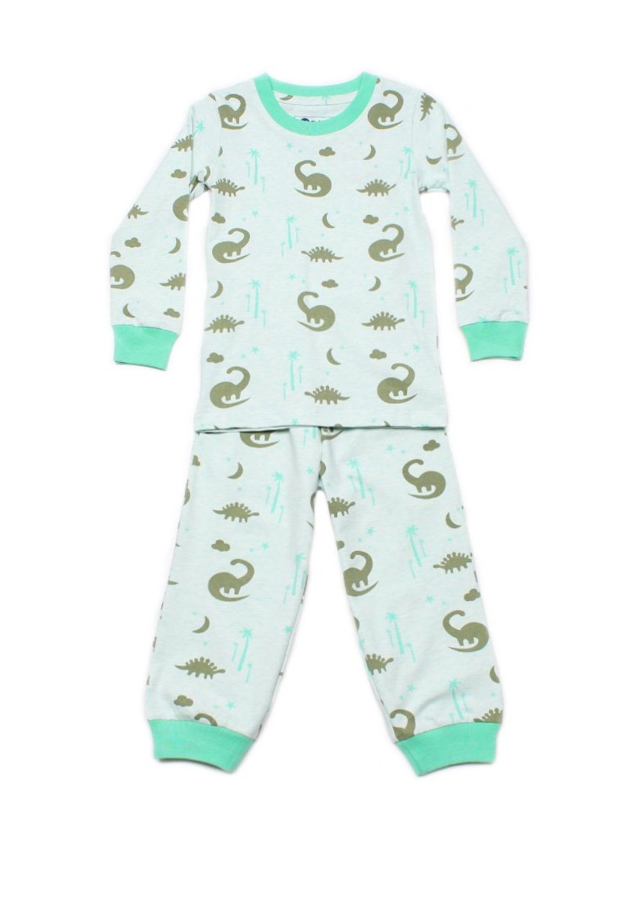 Kids Pyjamas moleyapparels | Dinosaur Print Pyjamas Set Green (Kids' Pyjamas)