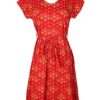 Matching Sets moleyapparels | Japanese Sunray Print Flare Dress Red (Ladies' Dress)