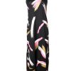 Matching Sets moleyapparels | Paint Brush Print Maxi Dress Black (Ladies' Dress)