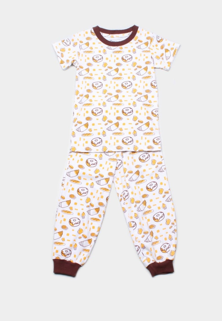 Kids Pyjamas moleyapparels | Bakery Print Pyjamas Set White (Kids' Pyjamas)