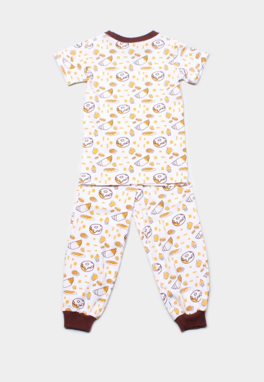 Kids Pyjamas moleyapparels | Bakery Print Pyjamas Set White (Kids' Pyjamas)