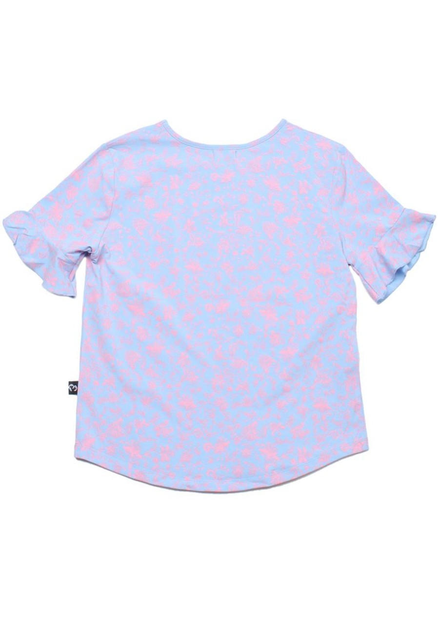 Matching Sets moleyapparels | Ditsy Floral Print Blouse Babyblue (Ladies' Top)