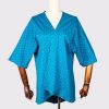 Ladies moleyapparels | Polka Dots Print Kimono Cardigan/Outerwear Blue (Ladies' Top)