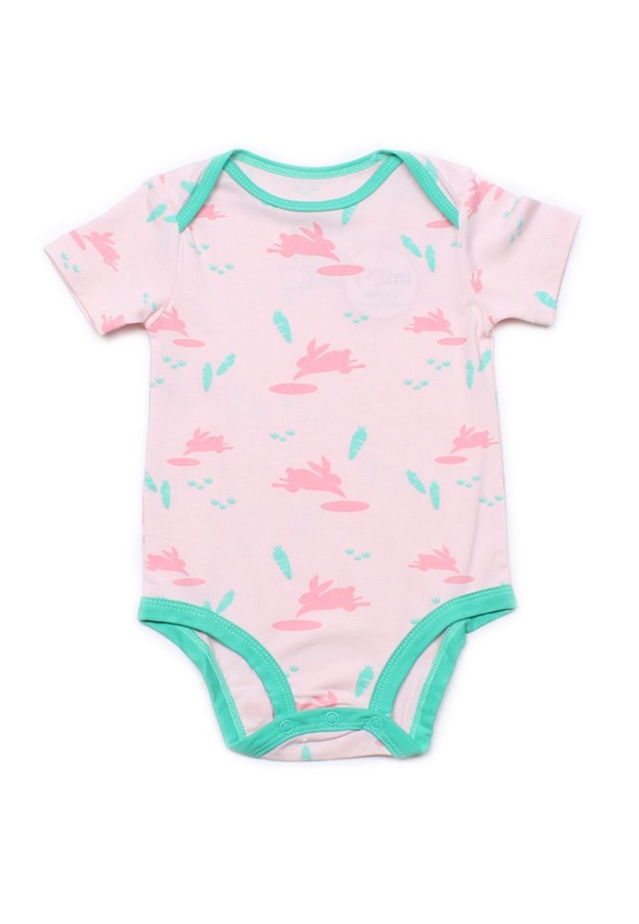 Babies moleyapparels | Bunny Print Romper Pink (Baby Romper)