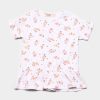 Girls moleyapparels | Floral Print Frill T-Shirt White (Girl'S Top)