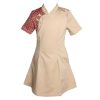 Matching Sets moleyapparels | Motif Detailed Twill Cheongsam Inspired Dress Khaki (Girl'S Dress)