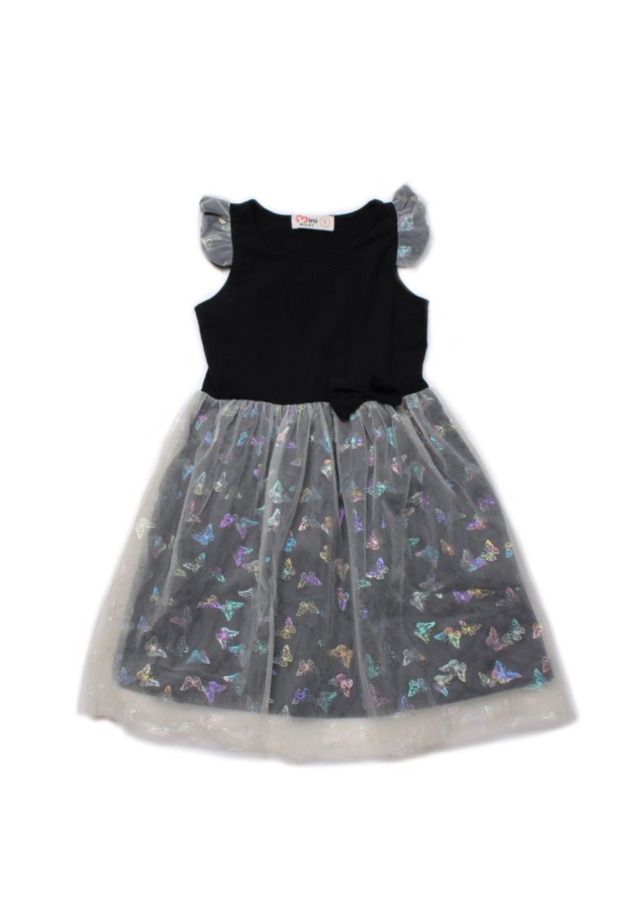 Girls moleyapparels | Butterfly Bubble Dress Black (Girl'S Dress)