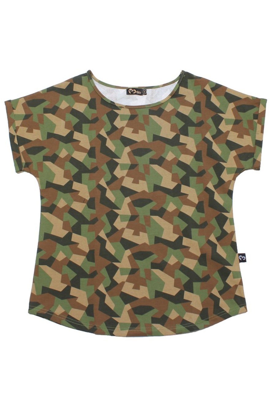 Matching Sets moleyapparels | Camo Print Blouse Green (Ladies' Top)