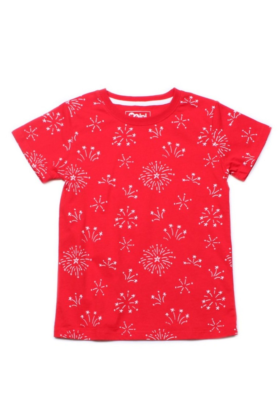 Boys moleyapparels | Fireworks T-Shirt Red (Boy'S T-Shirt)