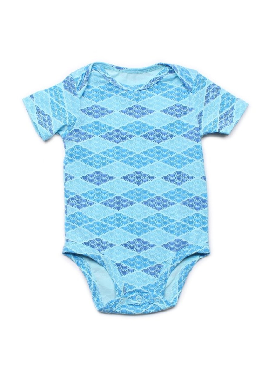 Matching Sets moleyapparels | Classic Motif Print Romper Blue (Baby Romper)