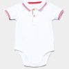 Matching Sets moleyapparels | Twin Tipped Polo Romper White (Baby Romper)