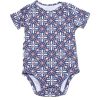 Matching Sets moleyapparels | Peranakan Inspired Print Baby Romper Navy