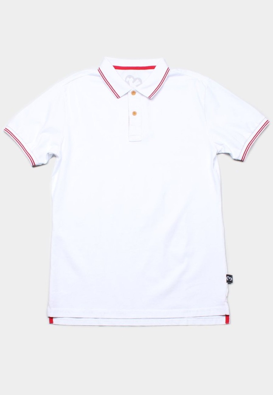 Matching Sets moleyapparels | Twin Tipped Polo T-Shirt White (Men'S Polo)