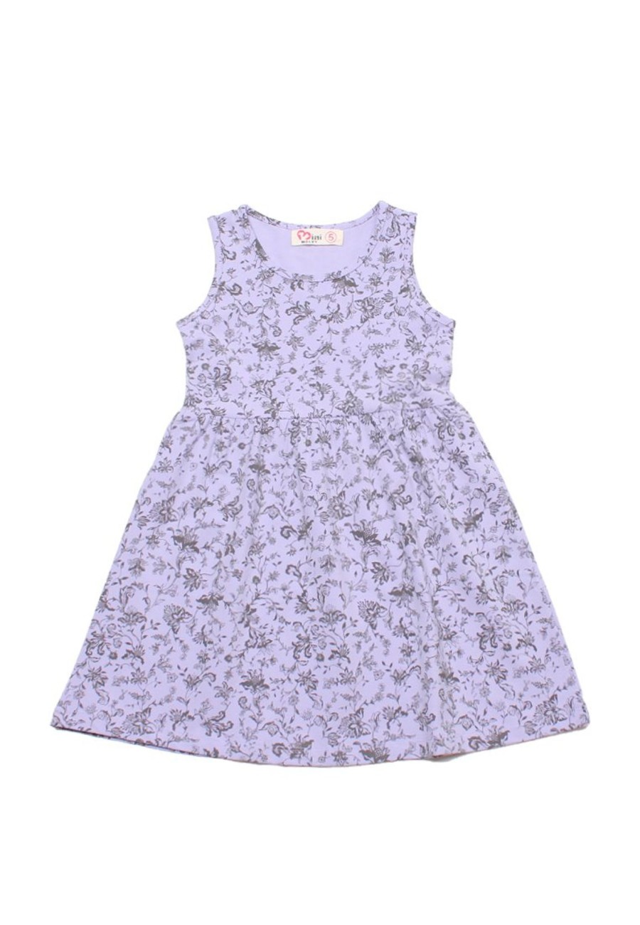 Matching Sets moleyapparels | Ditsy Floral Print Dress Purple (Girl'S Dress)