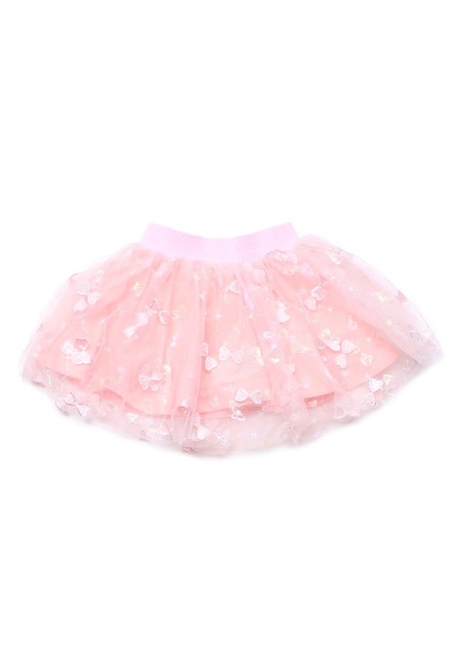 Girls moleyapparels | Butterfly Ribbon Tulle Skirt Pink (Girl'S Bottom)