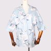 Ladies moleyapparels | Floral Print Kimono Cardigan/Outerwear Blue (Ladies' Top)