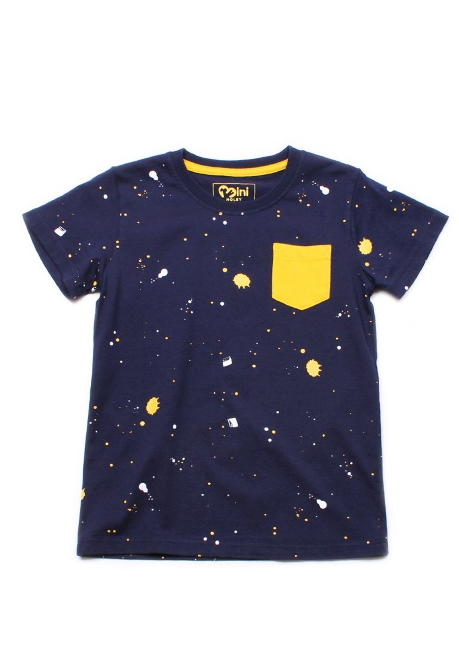 Boys moleyapparels | Paint Splatter T-Shirt Navy (Boy'S T-Shirt)