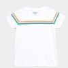 Matching Sets moleyapparels | Twin Colour Stripe T-Shirt White (Boy'S T-Shirt)