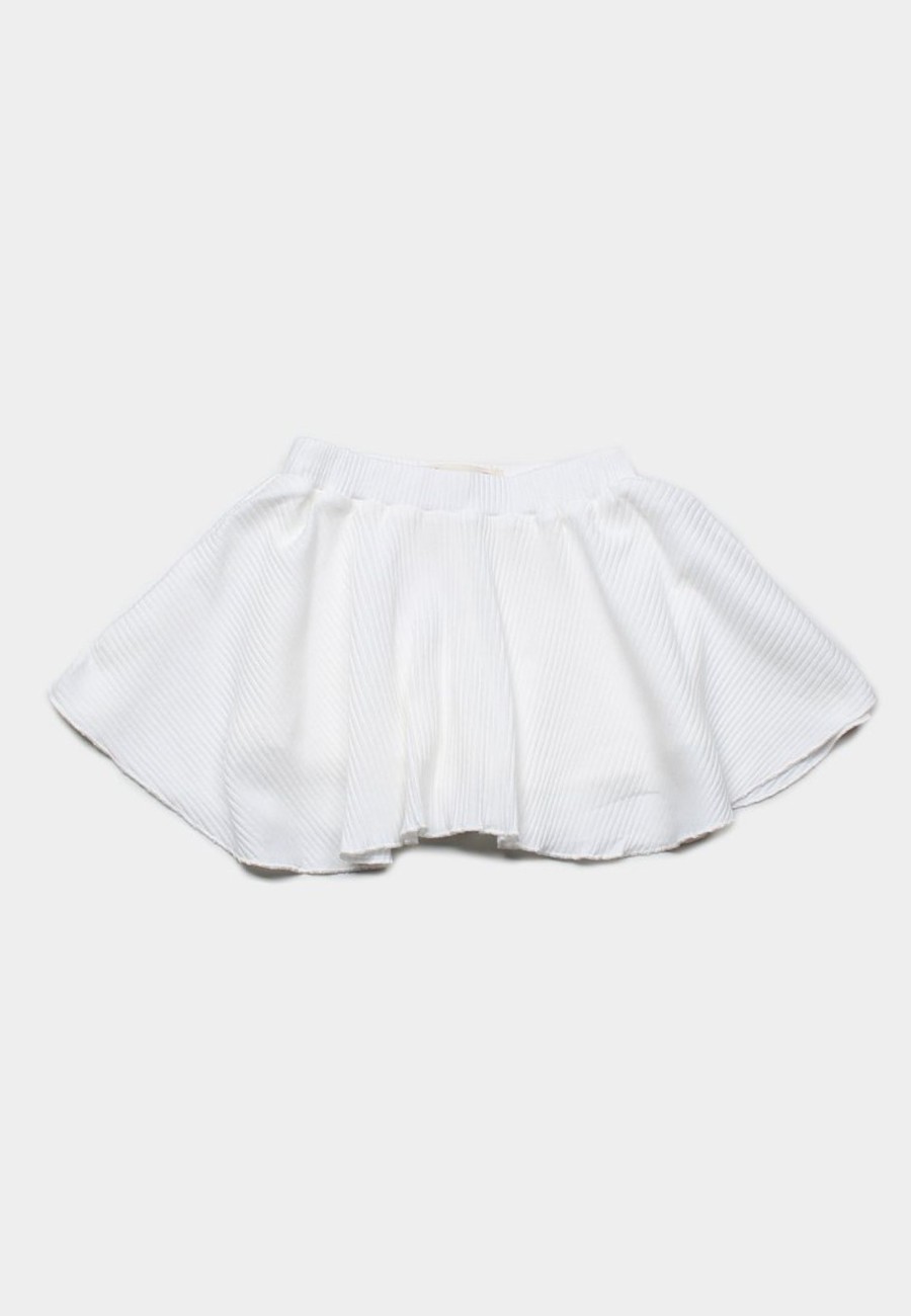 Girls moleyapparels | Classic Ribbed Skirt White (Girl'S Bottom)