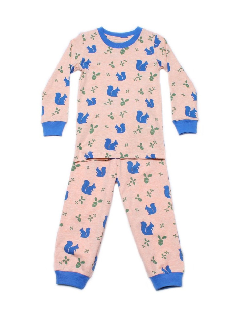 Kids Pyjamas moleyapparels | Squirrel Print Pyjamas Set Orange (Kids' Pyjamas)