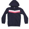 Kids Jackets moleyapparels | Colour Block Chevron Hoodie Jacket Navy (Kids' Jacket)