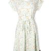 Ladies moleyapparels | Terrazzo Bunny Print Nursing Flare Dress Green (Ladies' Dress)