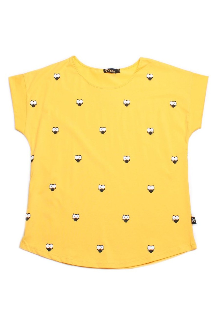 Matching Sets moleyapparels | Owl Print Blouse Yellow (Ladies' Top)