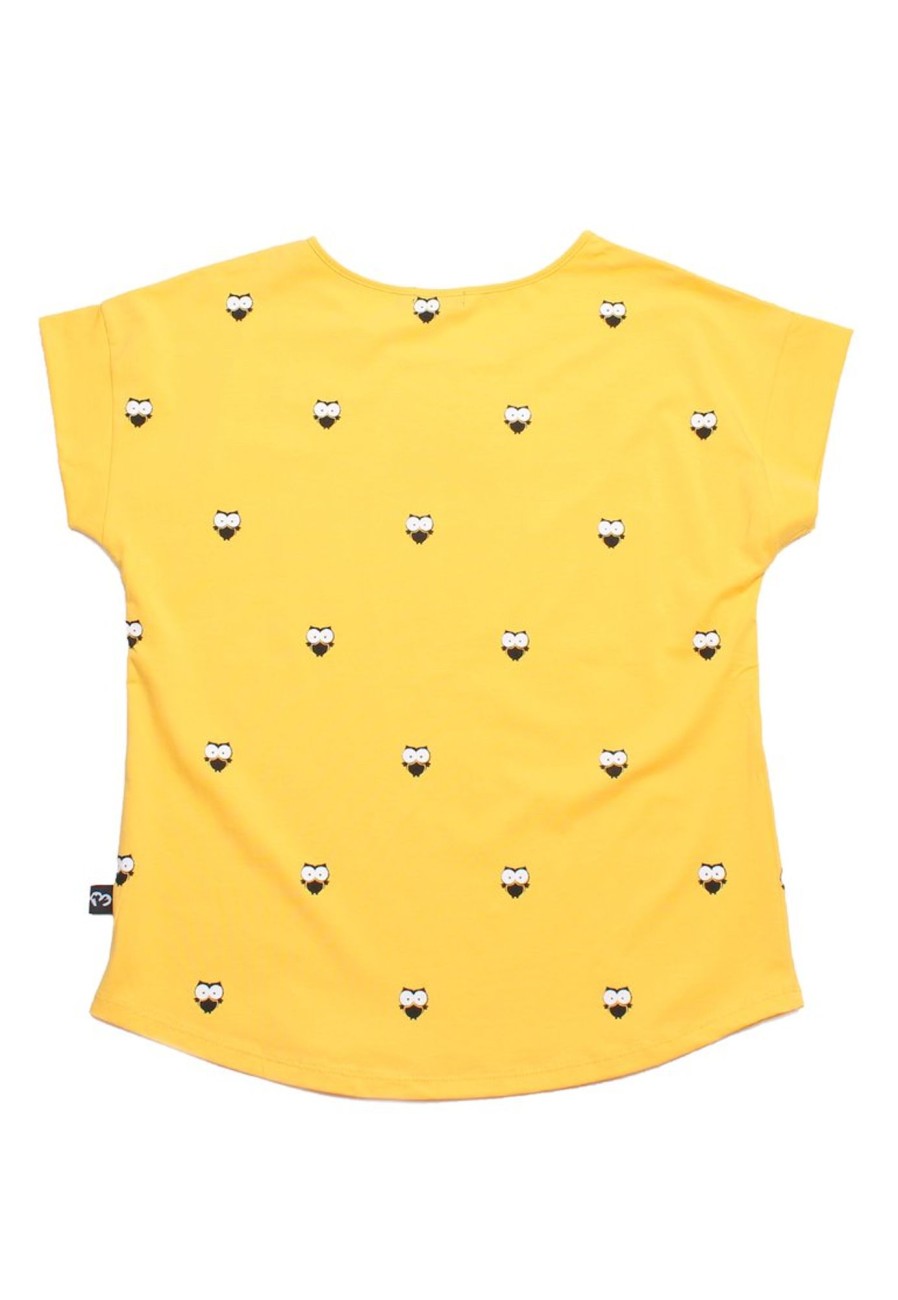 Matching Sets moleyapparels | Owl Print Blouse Yellow (Ladies' Top)