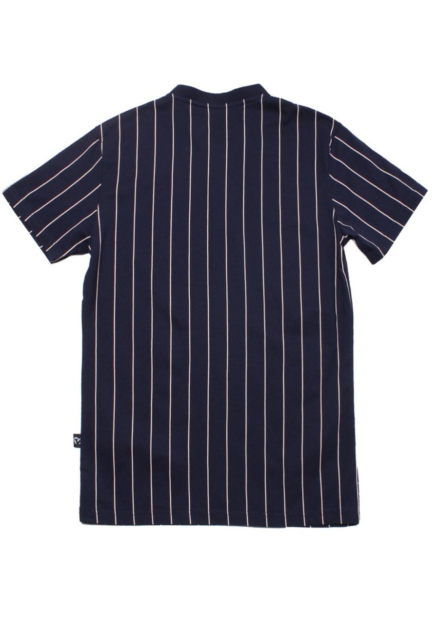 Matching Sets moleyapparels | Awesome Baseball Stripes Henley T-Shirt Navy (Men'S T-Shirt)