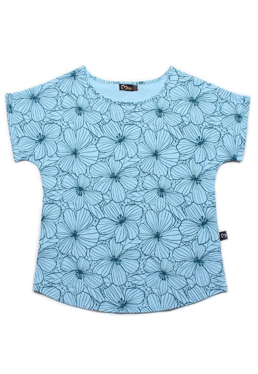 Ladies moleyapparels | Magnolia Print Blouse Blue (Ladies' Top)