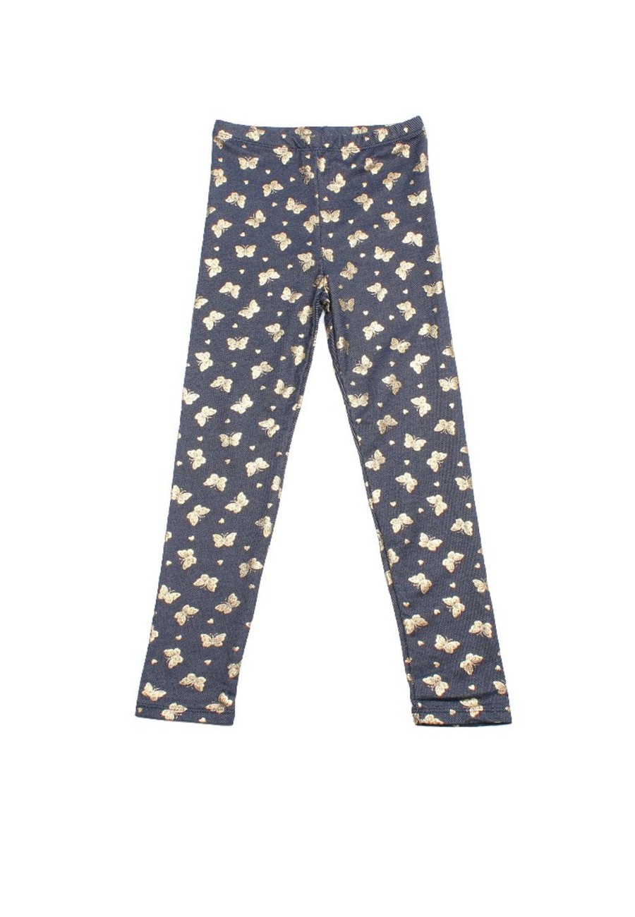 Girls moleyapparels | Butterflies Print Leggings Navy (Girl'S Bottom)