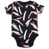 Matching Sets moleyapparels | Paint Brush Print Romper Black (Baby Romper)